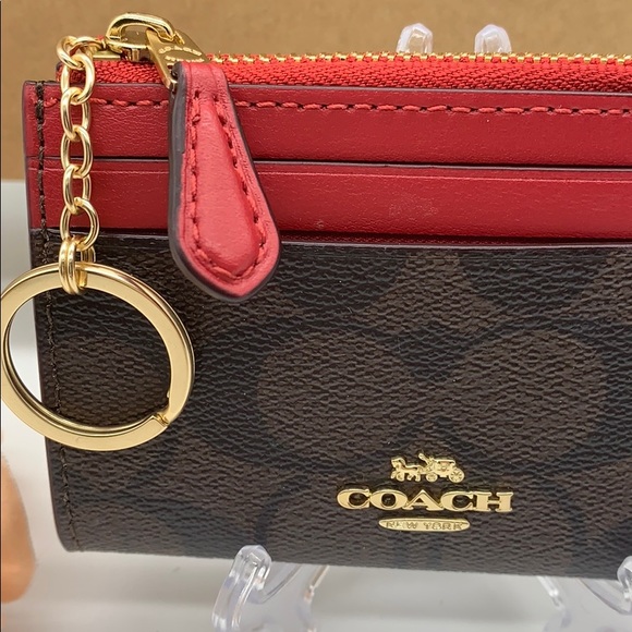 Mini Skinny Id Case In Signature Canvas Im/Brown T - Picture 14 of 16